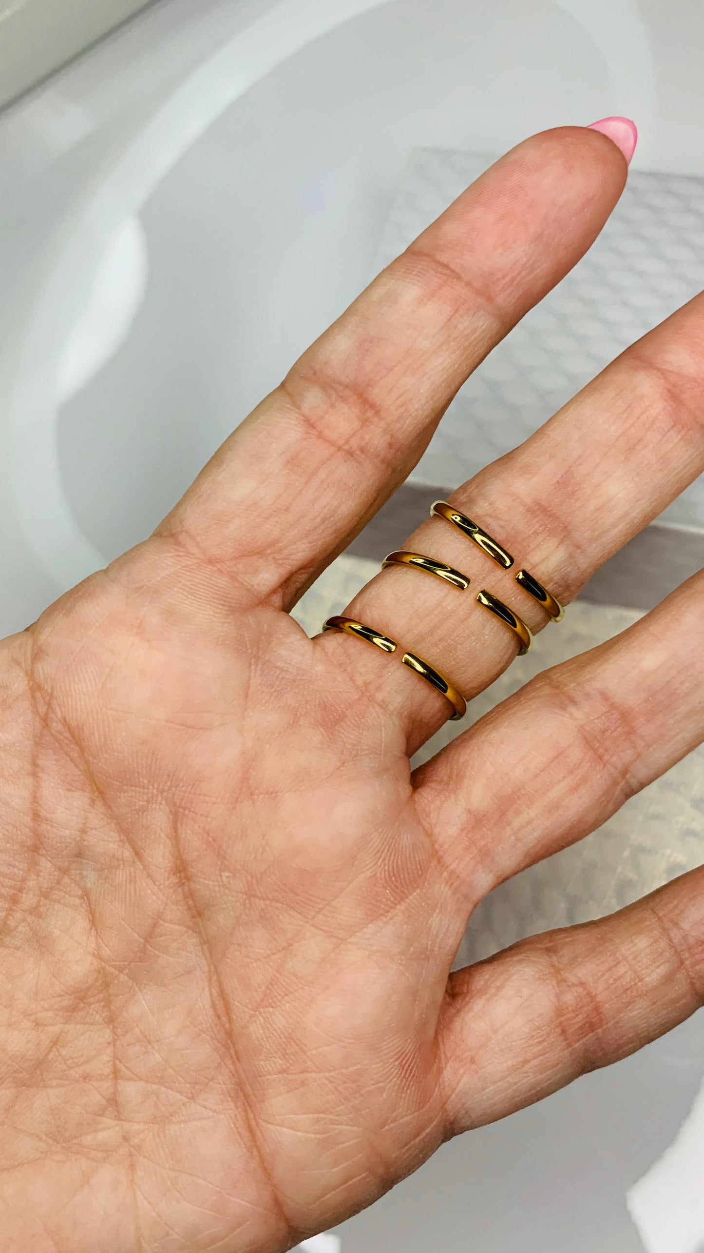 Anello 3 fedine con zircone