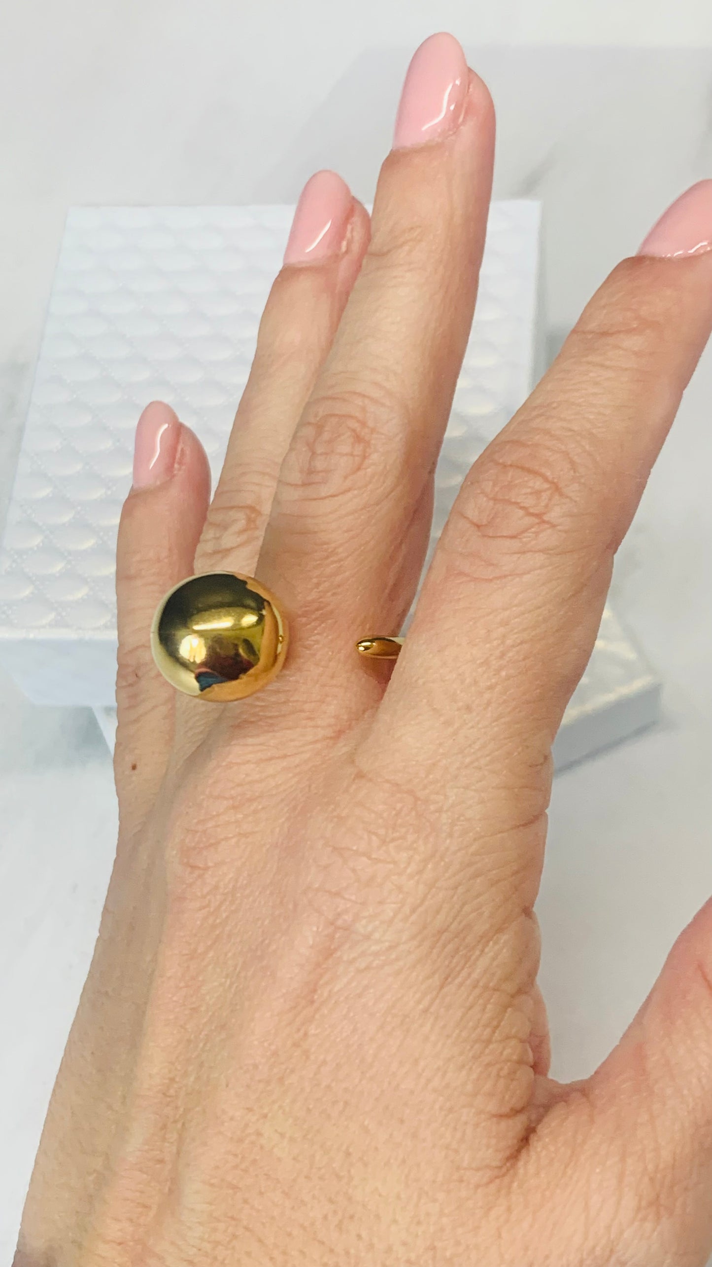Anello goccia gold